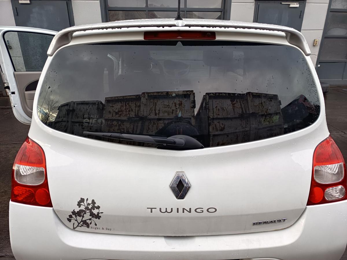 Renault Twingo II original Heckklappe mit Scheibe OV369 Arktiswei&szlig; Bj 2009
