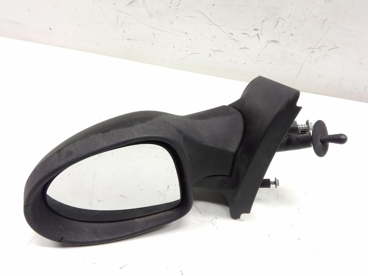 Renault Twingo 2 original Au&szlig;enspiegel links schwarz unlackiert manuell BJ2008