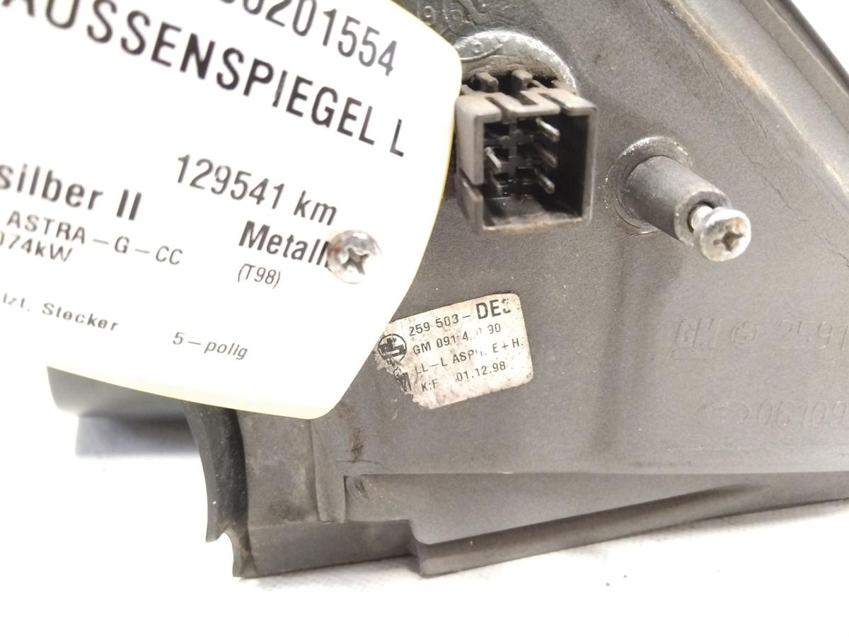 Opel Astra G orig Au&szlig;enspiegel links starsilber II elektrisch und beheizt BJ1999