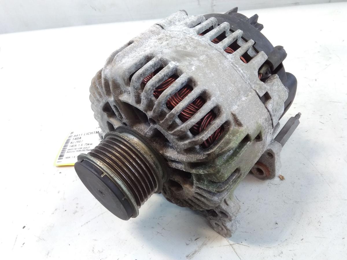 VW Golf 5 1K original Lichtmaschine Generator 140A Valeo 1.6 75kw BSE BJ2007