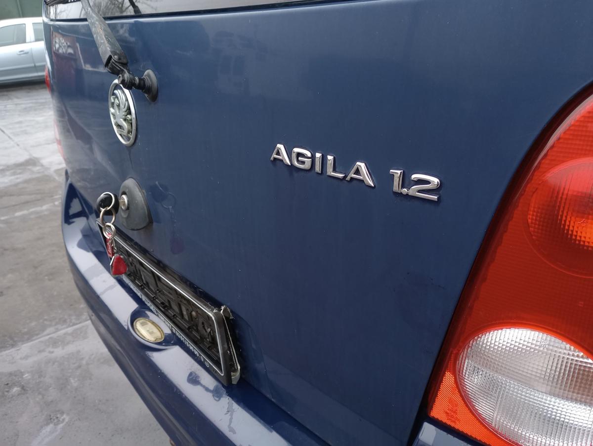 Opel Agila A original Heckklappe mit Scheibe Y269 Königsblau Bj 2001