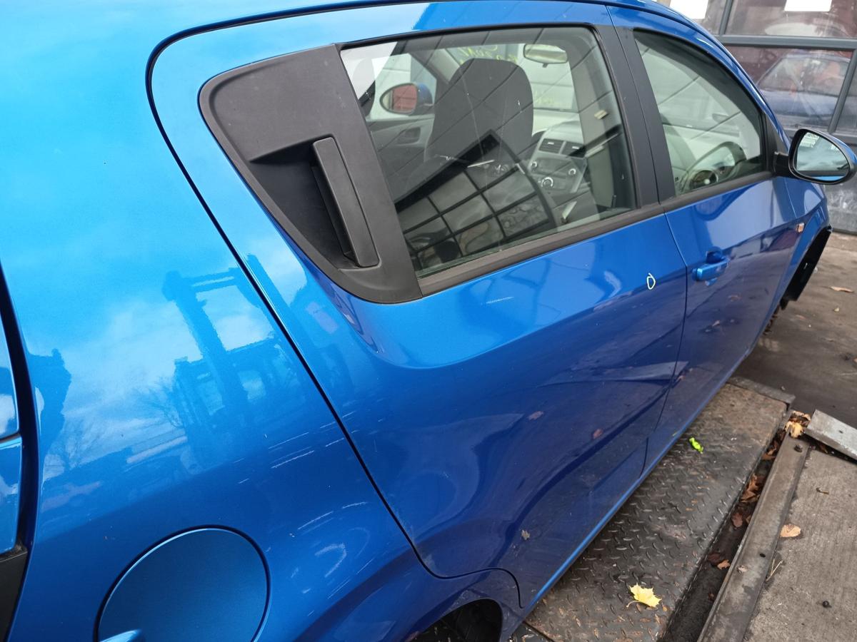 Chevrolet Aveo T300 Bj 2012 orig Tür hinten rechts Beifahrer WA895T BIMINI BLUE