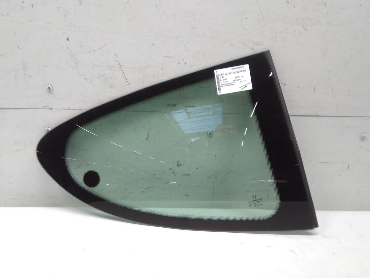 Peugeot 207 Ausstellfenster Seitenscheibe hinten rechts gr&uuml;ncolor Bj.2007