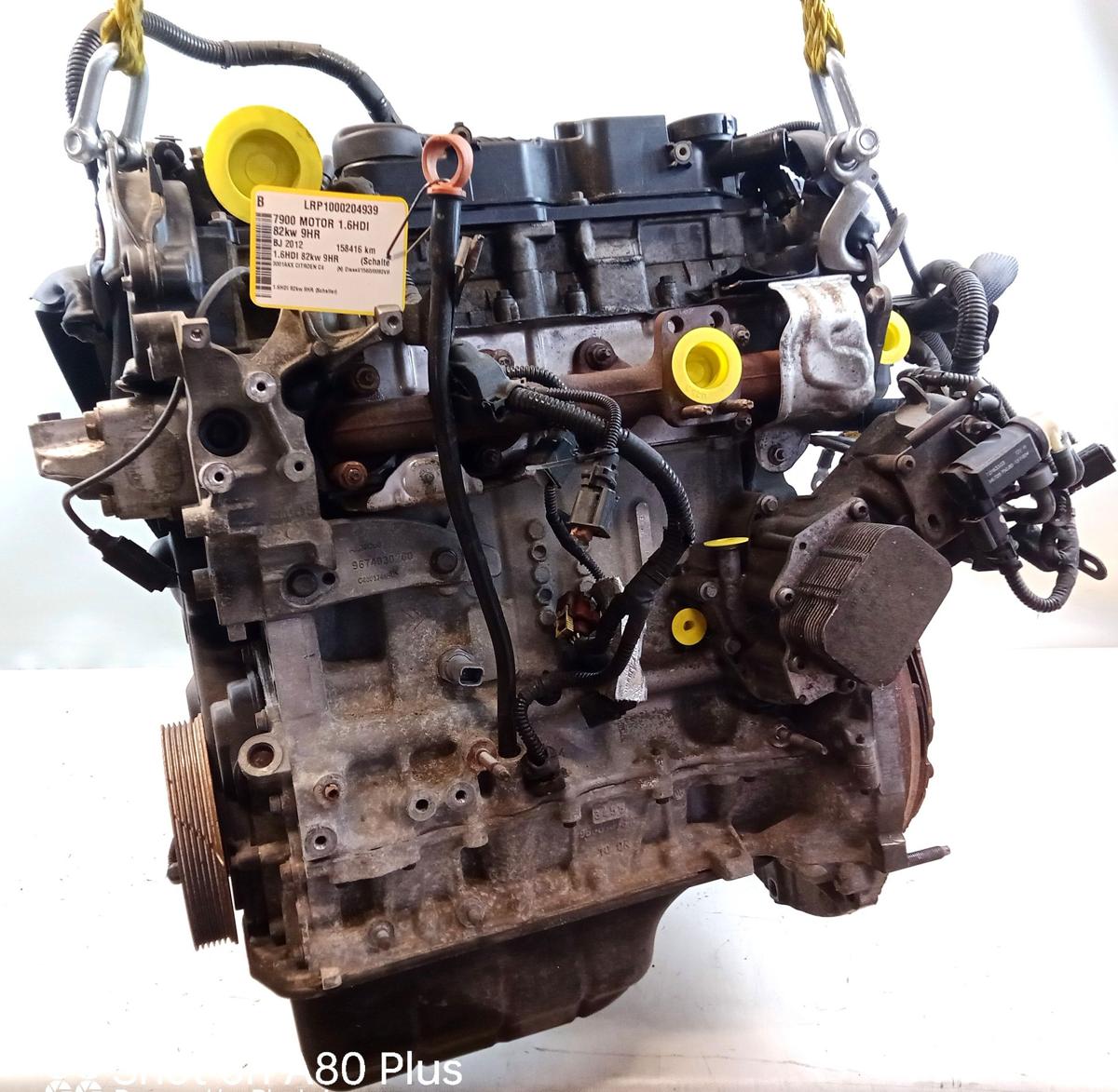 Motor 1.6HDI 82kw 9HR 158416km Citroen C4 Serie 2 Typ N Bj.2012