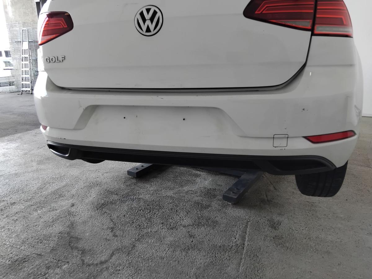 VW Golf 7 Facelift orig Sto&szlig;f&auml;nger Sto&szlig;stange hinten Flie&szlig;heck BJ2019 LC9A pure white