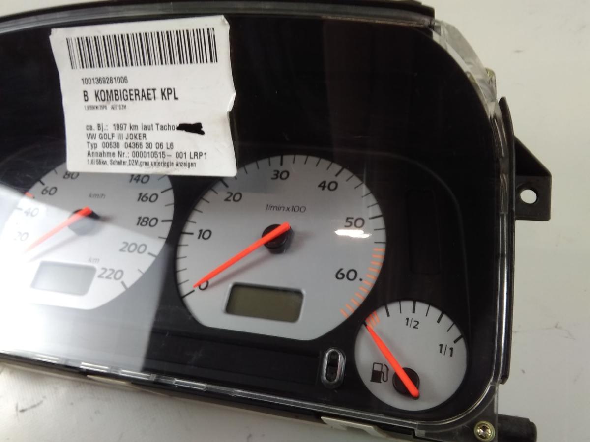 VW Golf 3 Tacho Kombiinstrument 1H0919865A 6160633110 MOTORMETER BJ1997