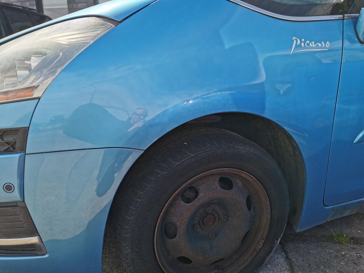Citroen C4 Picasso U Kotflügel Fender Seitenwand vorn links KNY Blau Tivoli