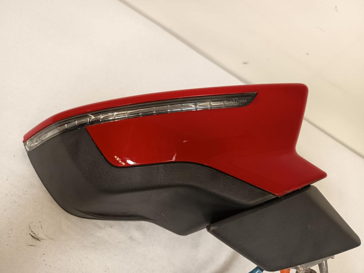 Seat Leon ST 5F orig Außenspiegel rechts Beheizt/einklappbar LS3H-Rot Bj 2015