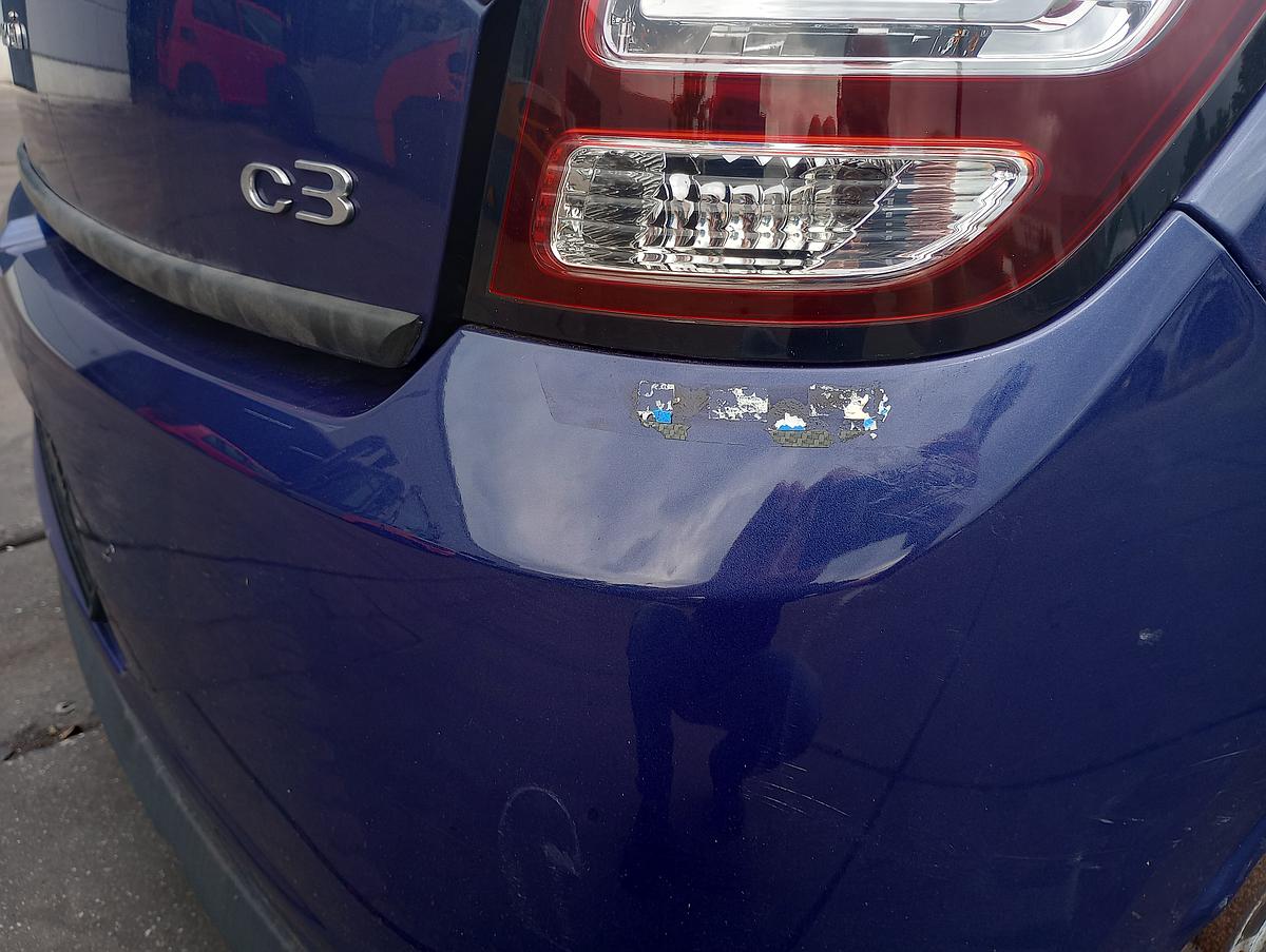 Citroen C3 II S orig Stoßstange hinten Stoßfänger Blau met. ab 2013