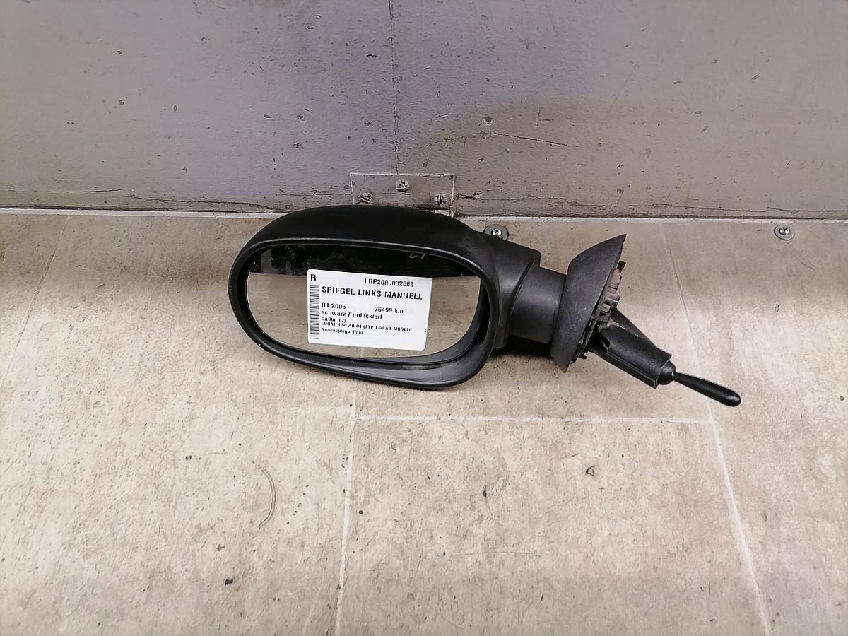 Dacia Logan 04-13 Au&szlig;enspiegel links schwarz mechanisch Seitenspiegel