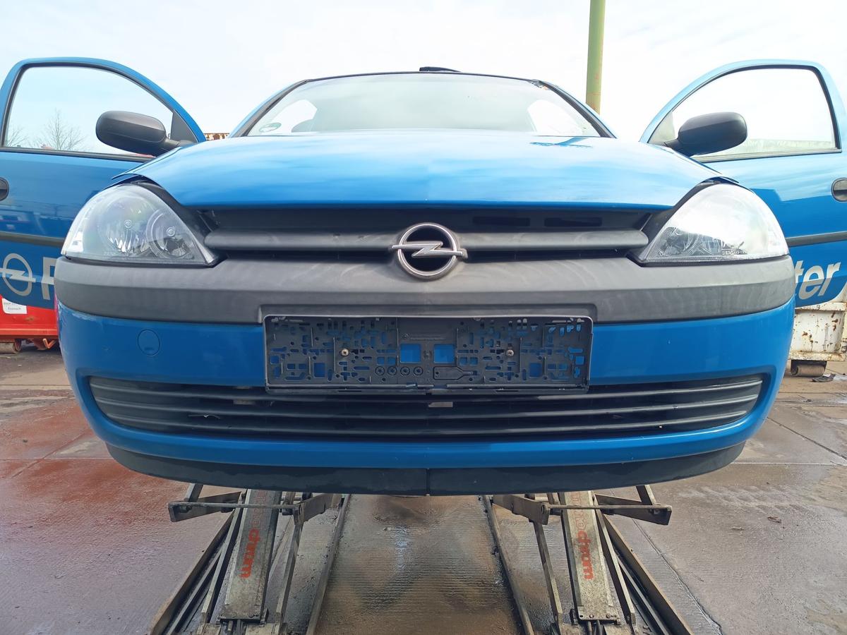 Opel Corsa C original Sto&szlig;stange F&auml;nger vorn Front Z20A Arubablau Bj 2001