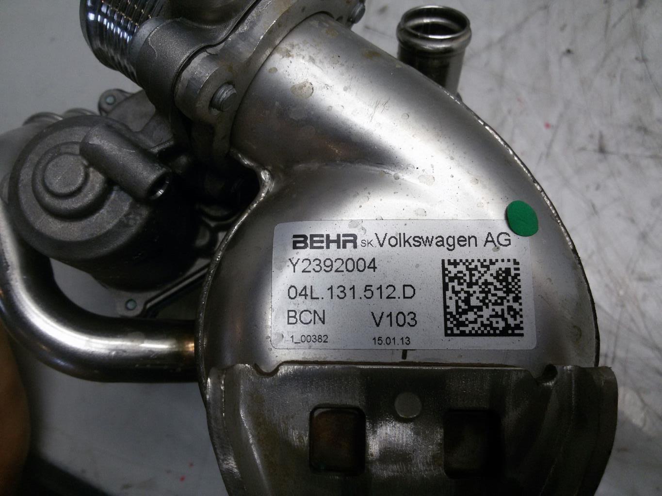 VW Golf 7 2015 Abgaskühler Abgasrückführung 1.6TDI 77kw 04L131512D
