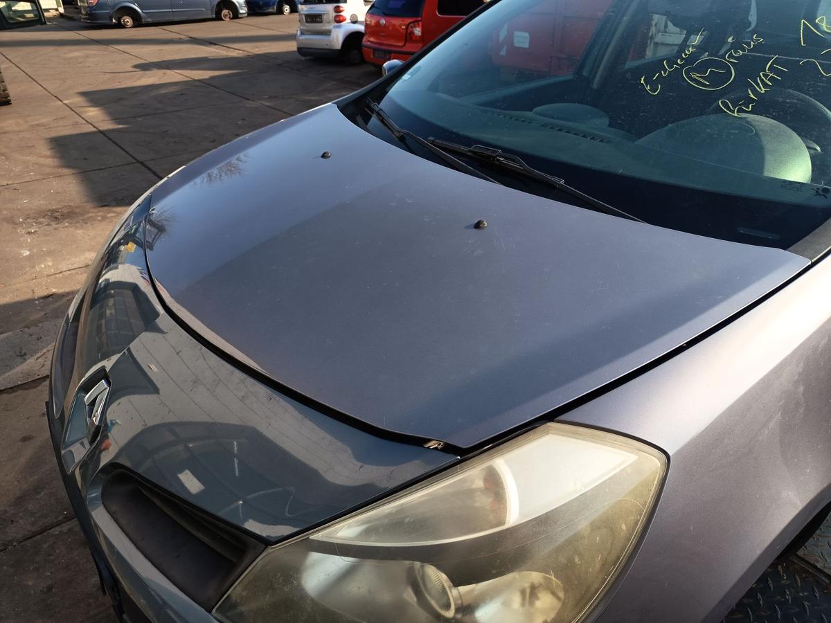 Renault Clio III Kombi original Motorhaube TEJ47 Blue Gris Metallic Bj 08