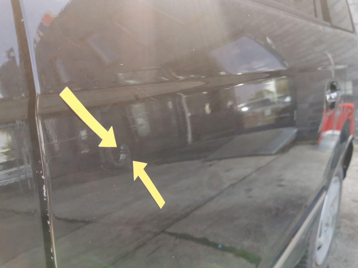 Hyundai Trajet FO Tür Autotür Rohbautür Fondtür hinten links EB Ebony Black Roh