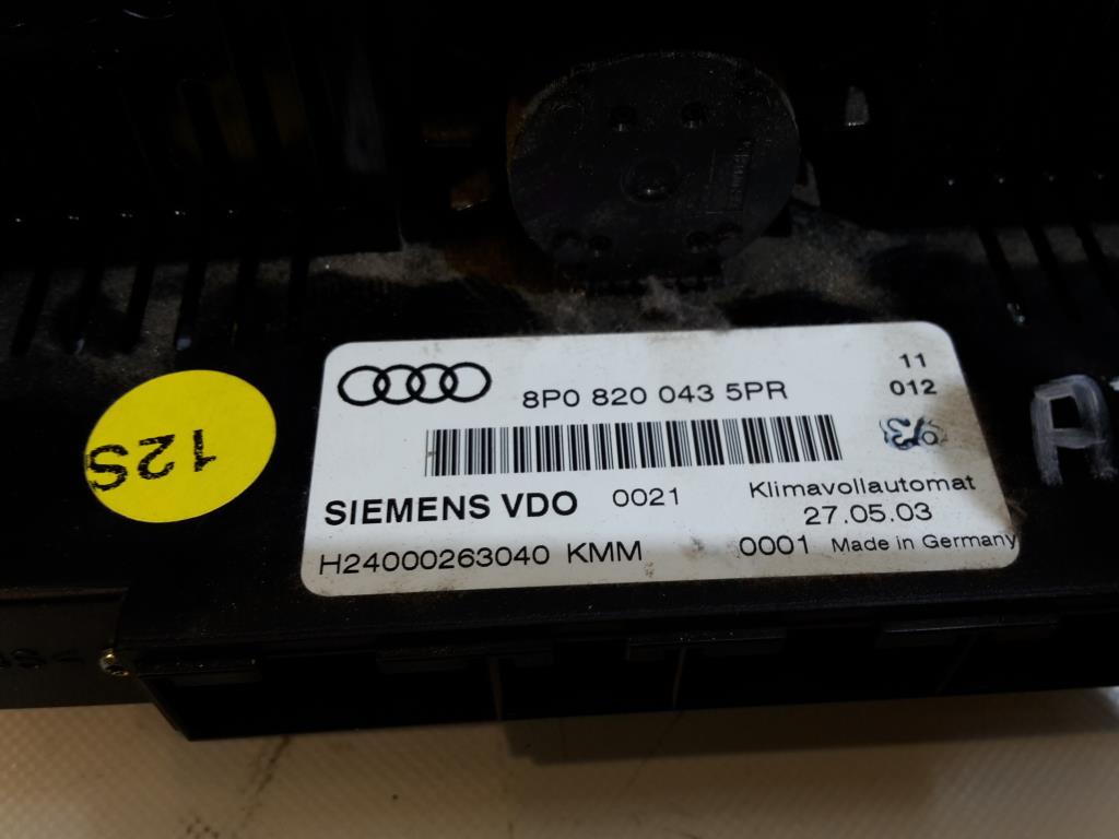 Audi A3 8P BJ 2003 Klimabedienteil Heizbetätigung 8P0820043 Klimaautomatik