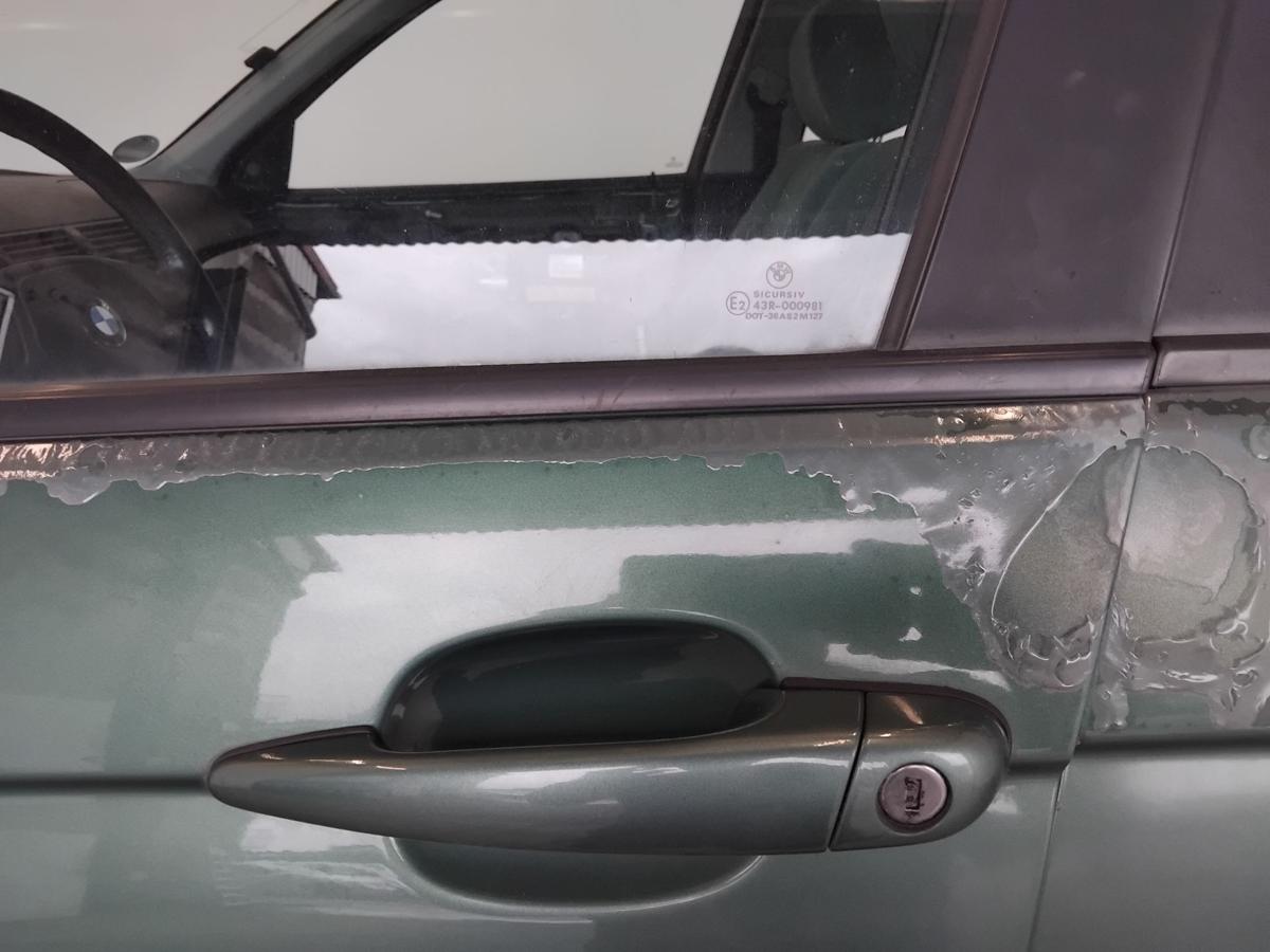 BMW 3er E46 T&uuml;r vorn links Fahrert&uuml;r meergr&uuml;nmetallic 393 BJ1999