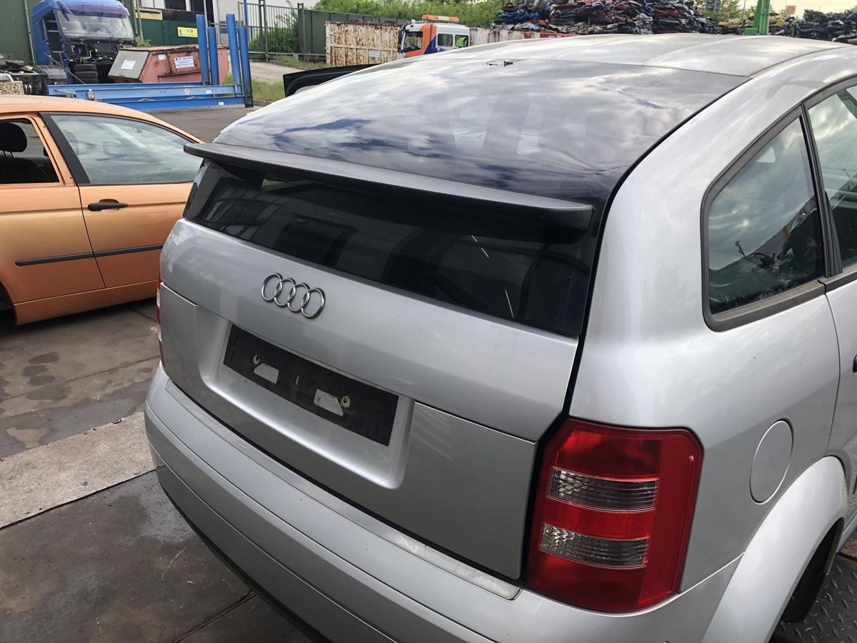 Audi A2 original Heckklappe mit Scheibe Deckel hinten Y7W Lichtsilber Bj 2001