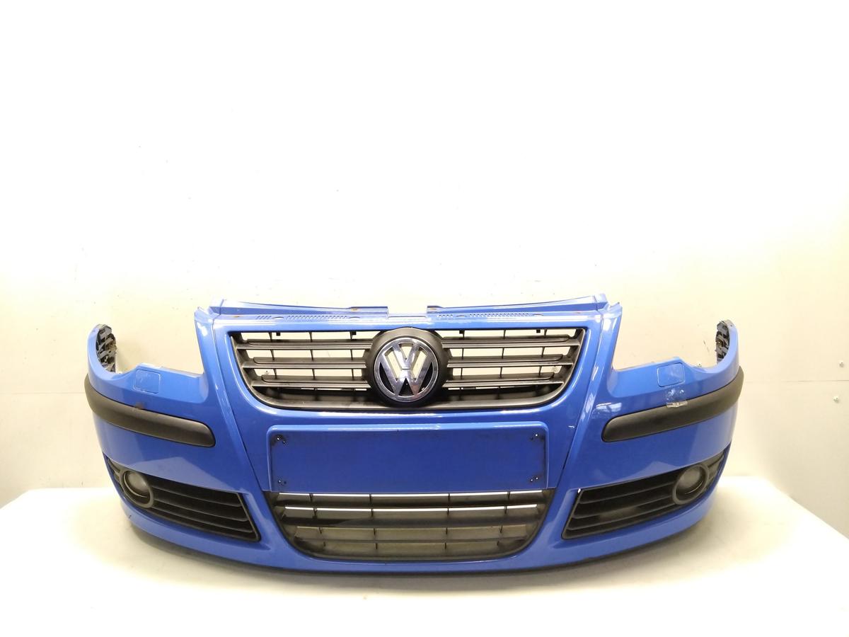 VW Polo 9N3 original Sto&szlig;stange Sto&szlig;f&auml;nger vorn SRA summerblue LA5F Bj.2007