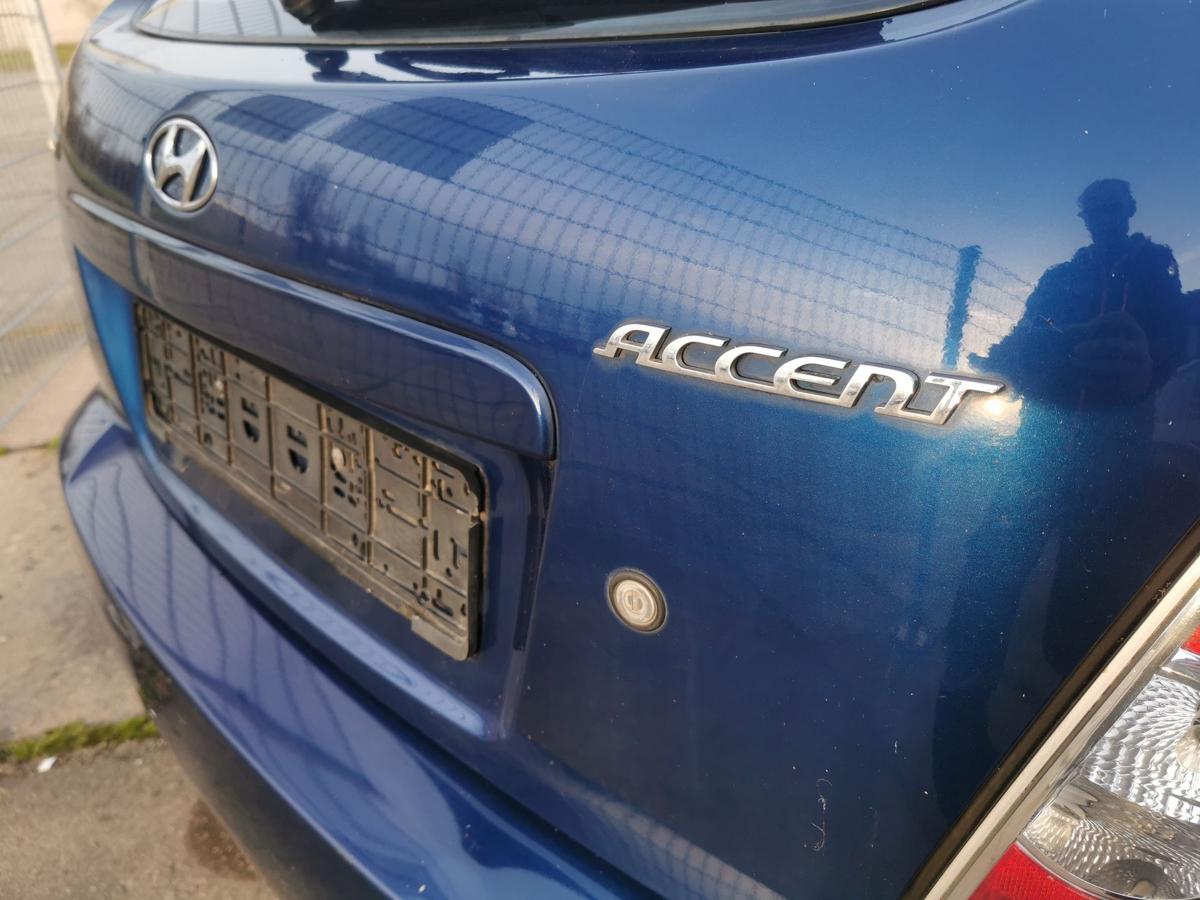 Hyundai Accent MC Heckklappe Klappe Deckel hinten Rohbau 3 T&uuml;rer 3E Blue Onyx