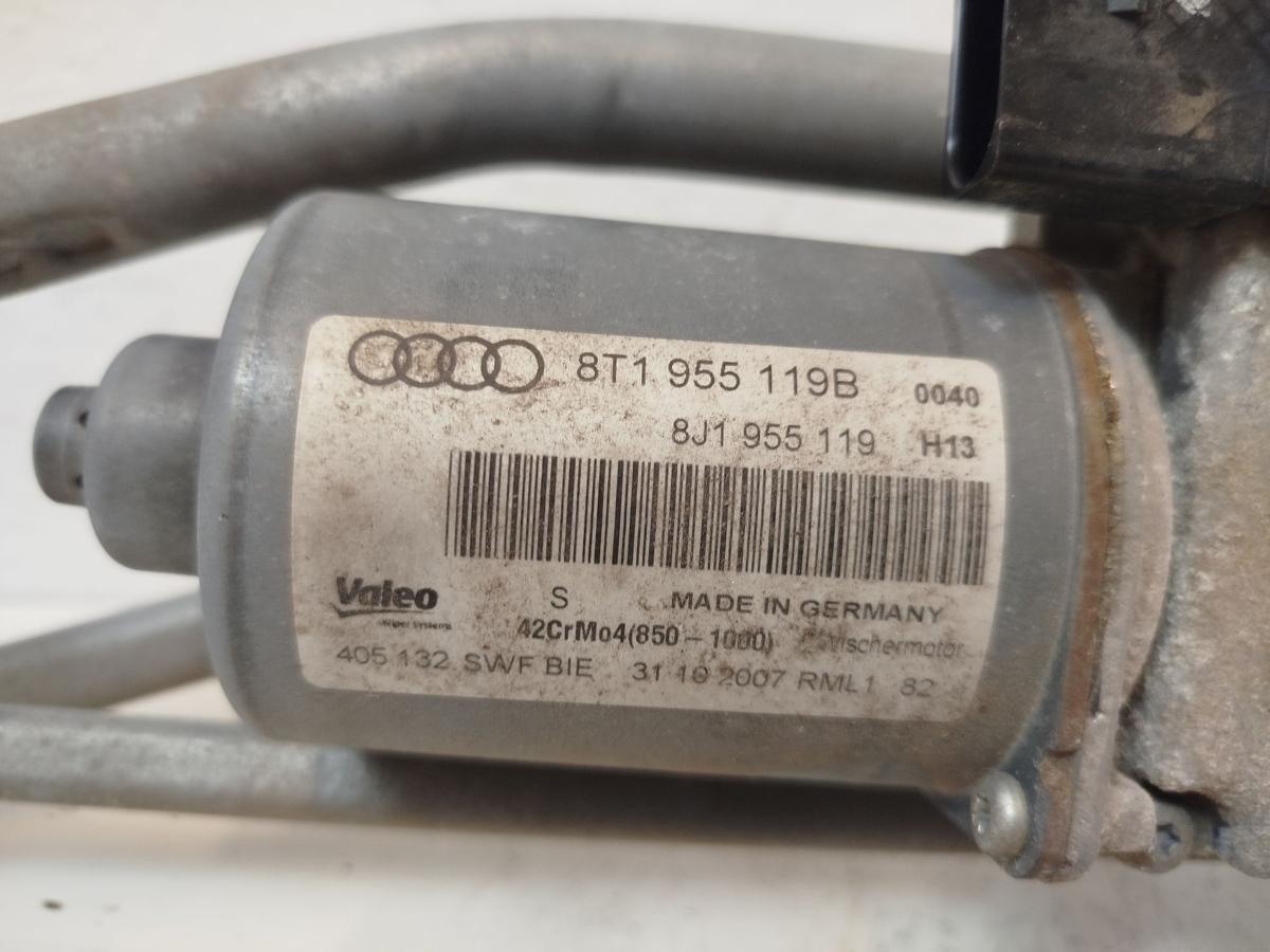 Audi A5 8T Coupe Wischermotor vorn mit Gestänge OEM Valeo Scheibenwischer