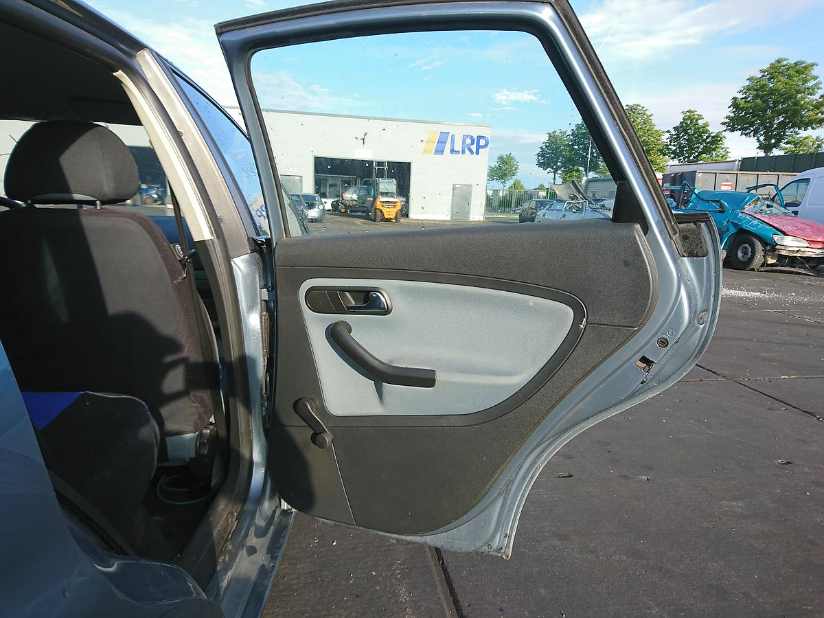 Seat Ibiza 6L 5trg orig Tür hinten rechts S5V Türkisblau met Bj 04