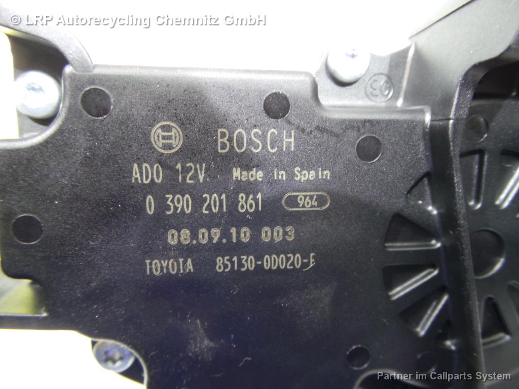 Toyota Yaris BJ 2008 Wischermotor hinten Heckwischermotor 0390201861 85130-0D020-F Bosch