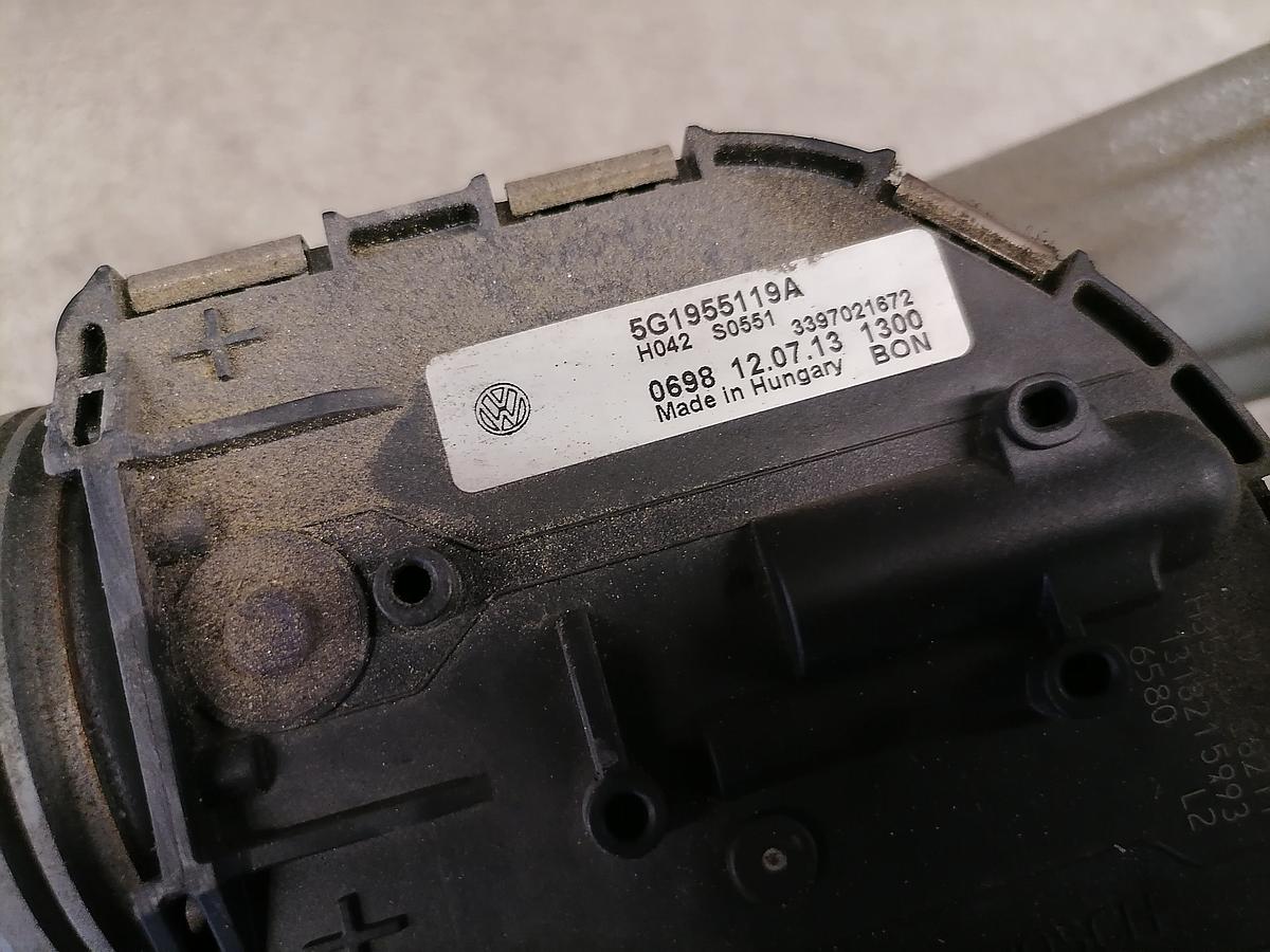 VW Golf 7 BJ14 Wischermotor vorn Scheibenwischer Wischergestänge 5G1955119A Bosch