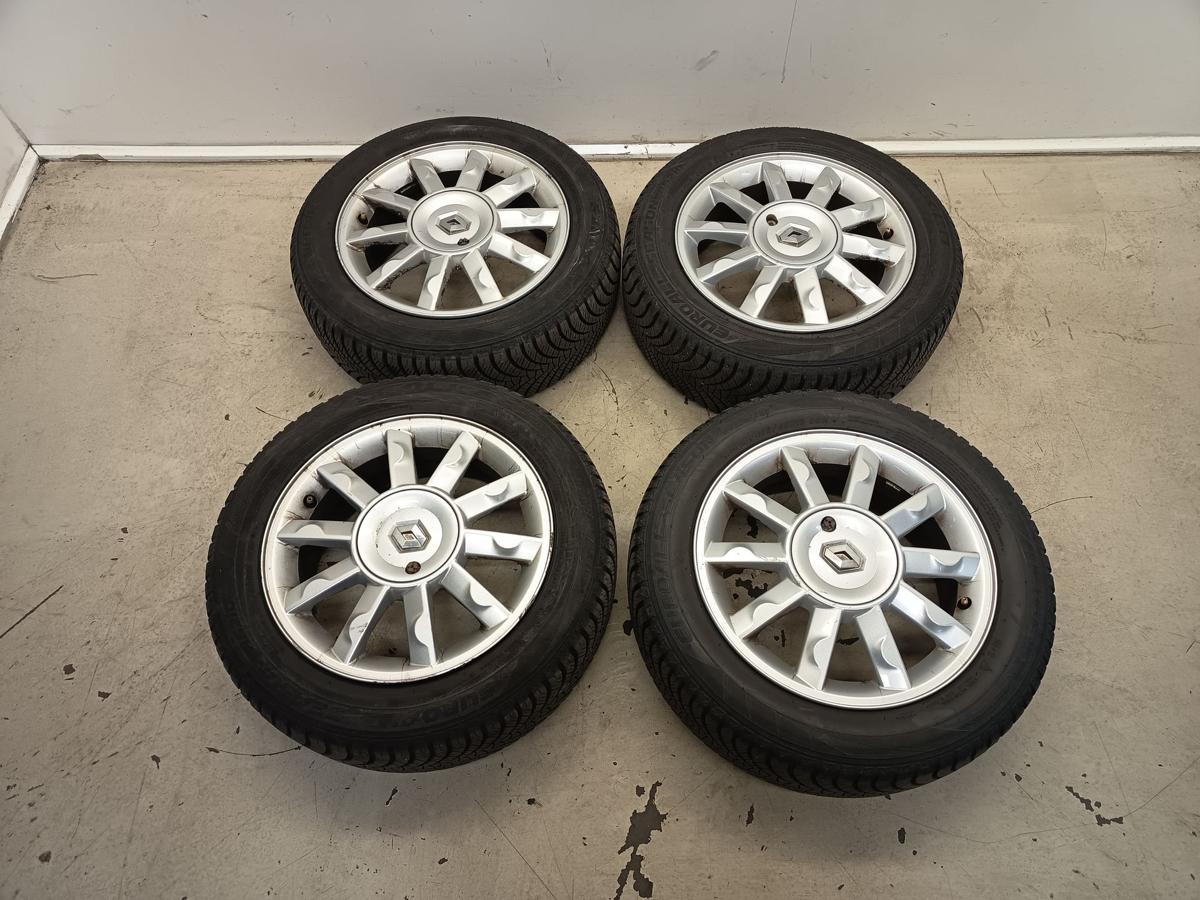 Renault Modus original Alufelgen Alufelgensatz 6x15 ET50 Allwetterreifen Bj 2005