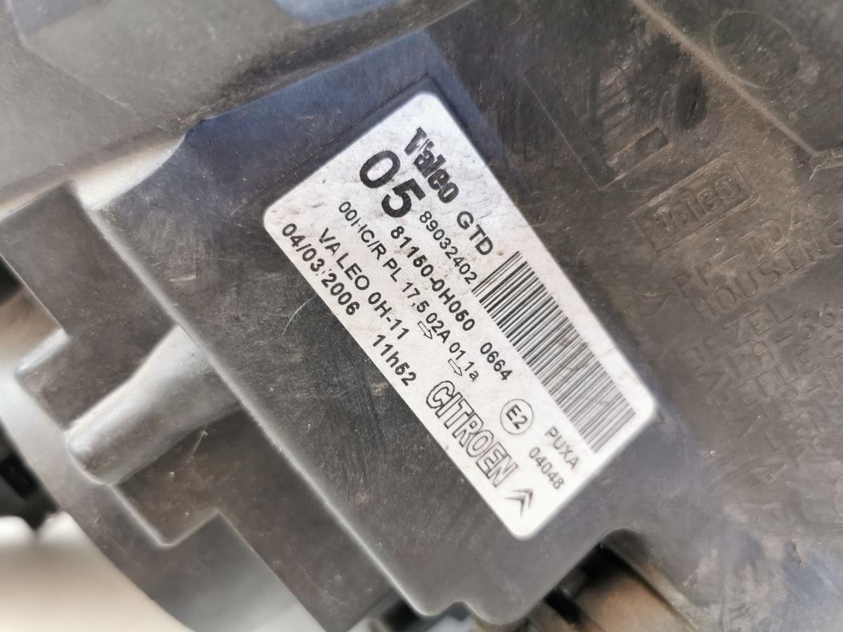 Citroen C1 Typ P Scheinwerfer vorn links Frontscheinwerfer Tr&uuml;bung OEM VALEO
