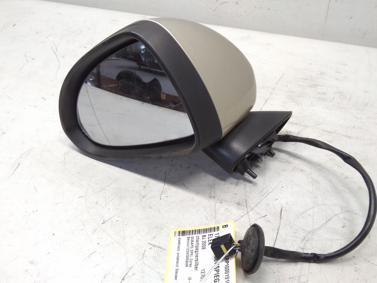 Opel Corsa D orig.Außenspiegel links elektrisch unbeheizt 3pol. BJ2008 Z40M champagnersilber