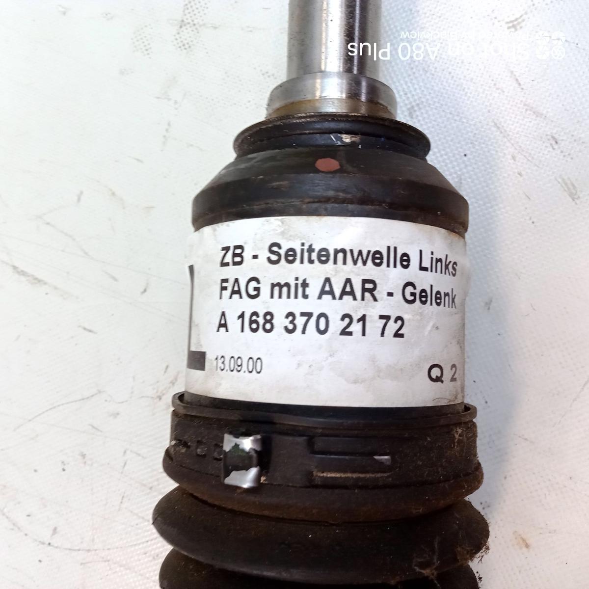Mercedes A-Klasse W168 Antriebswelle Gelenkwelle links 1.6 Automatik Bj.2000
