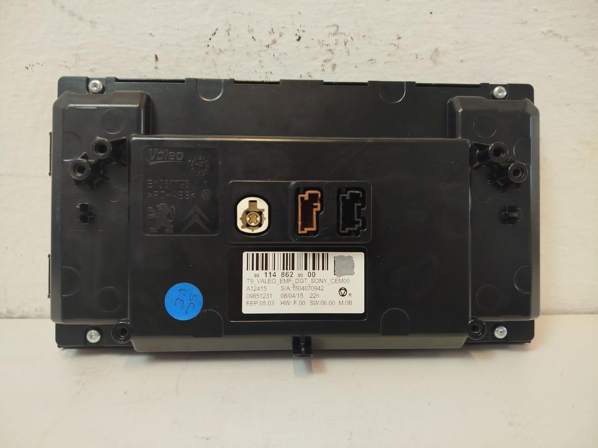Peugeot 308 SW T9 Display Anzeige Monitor Radio Navigationssystem Valeo