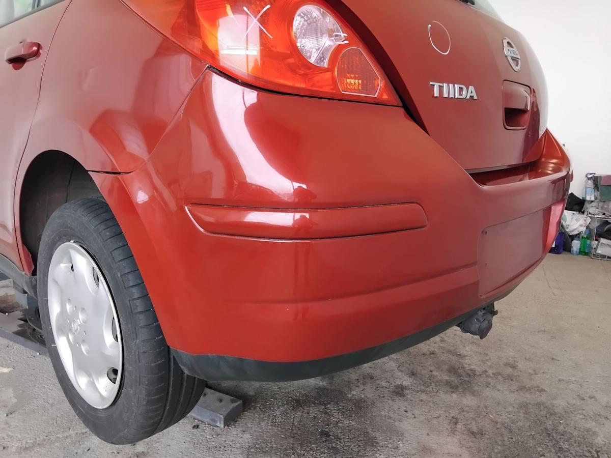 Nissan Tiida C11 original Sto&szlig;stange Sto&szlig;f&auml;nger hinten 5-t&uuml;rig Schr&auml;gheck BJ2009