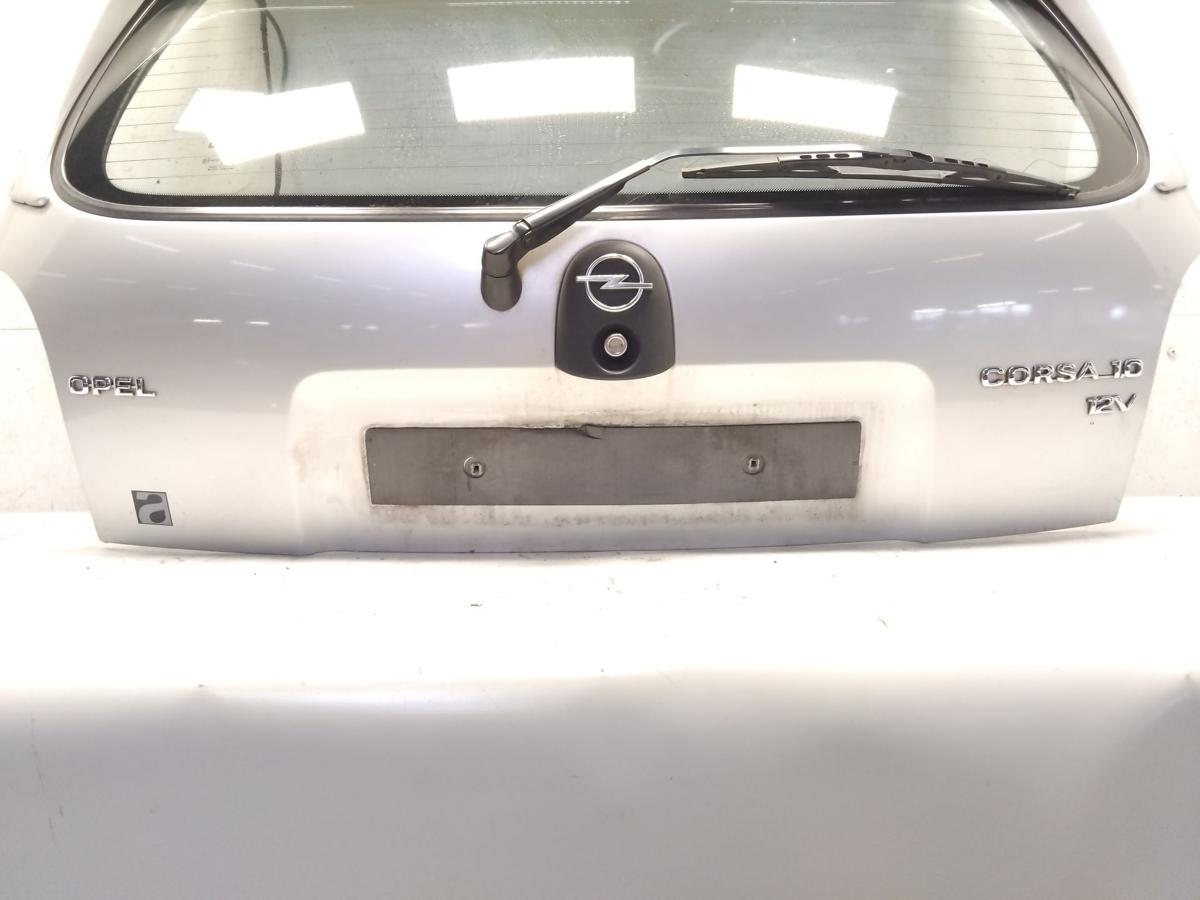 Opel Corsa B original Heckklappe Z147 Starsilber mit Heckscheibe 3t&uuml;rig BJ1998