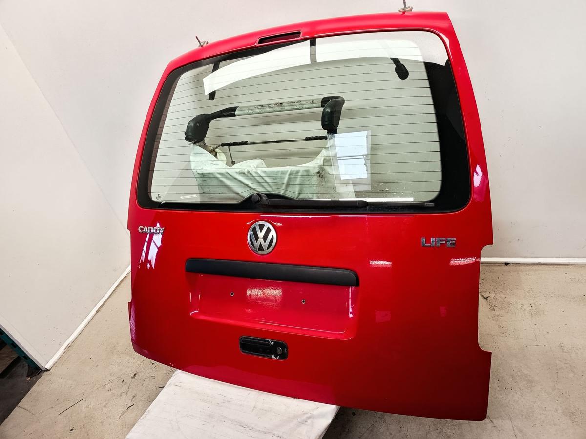 VW Caddy 3 III 2K Life orig Heckklappe mit Scheibe Kofferraum LY3D Rot Bj 2009