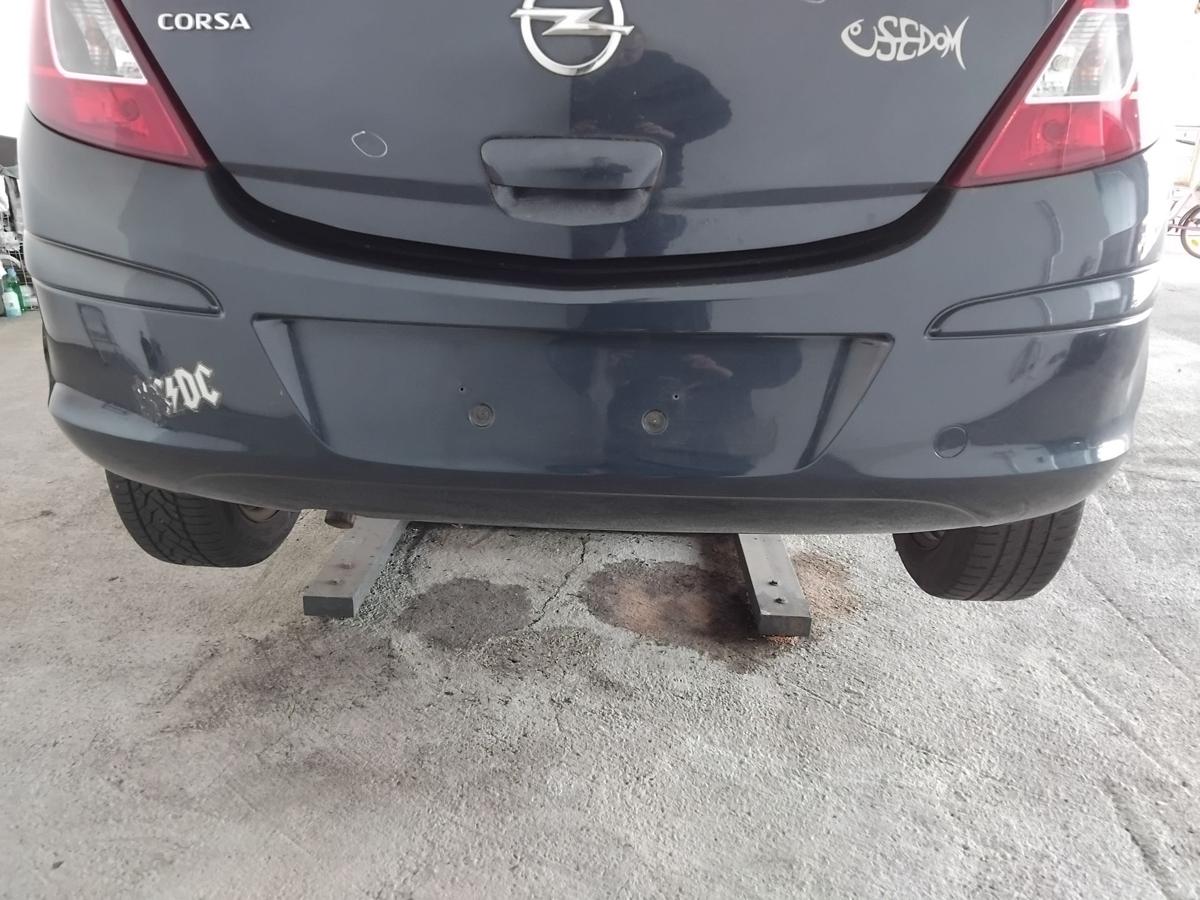 Opel Corsa D original Sto&szlig;stange Sto&szlig;f&auml;nger hinten 5-t&uuml;rig Ozeanblau Z22A BJ2014