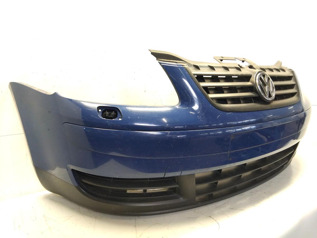 VW Touran 1T original Sto&szlig;stange Sto&szlig;f&auml;nger vorn mit SRA indienblau LL5M BJ2004