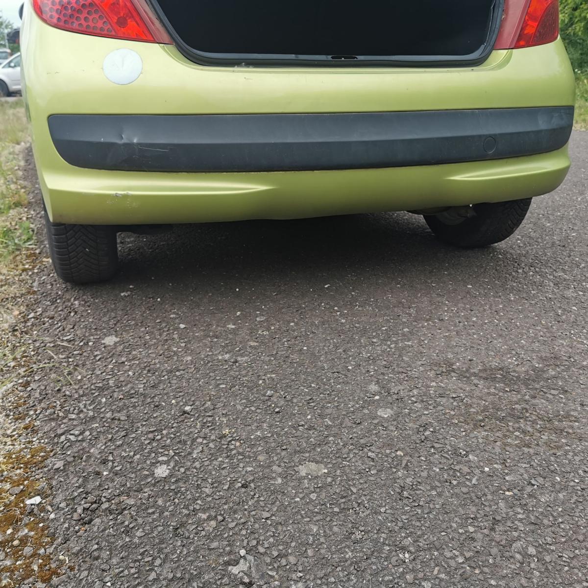 Stossfänger Stossstange Bumper hinten KAR Gelb Lacerta Peugeot 207 W 3 Türer