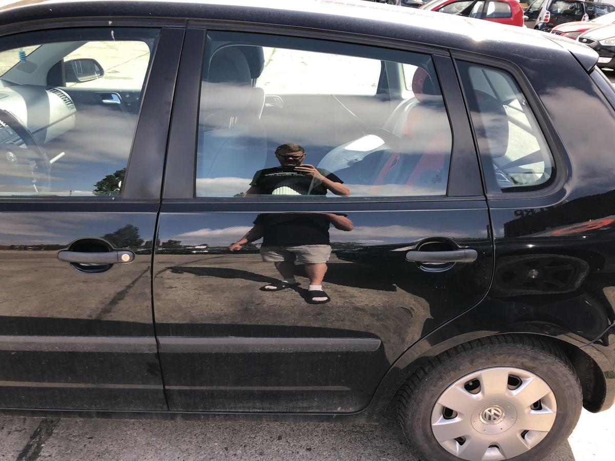 VW Polo 9N3 T&uuml;r hinten links Fondt&uuml;r im Rohbau L041 Brillantschwarz