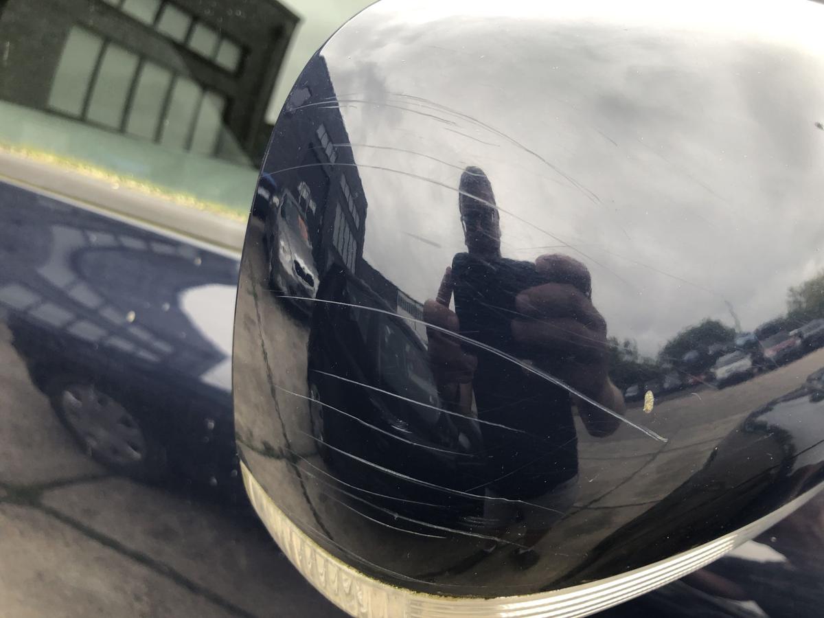 VW Touareg 7L Au&szlig;enspiegel rechts Seitenspiegel elek anklapp LA5G Perlblau