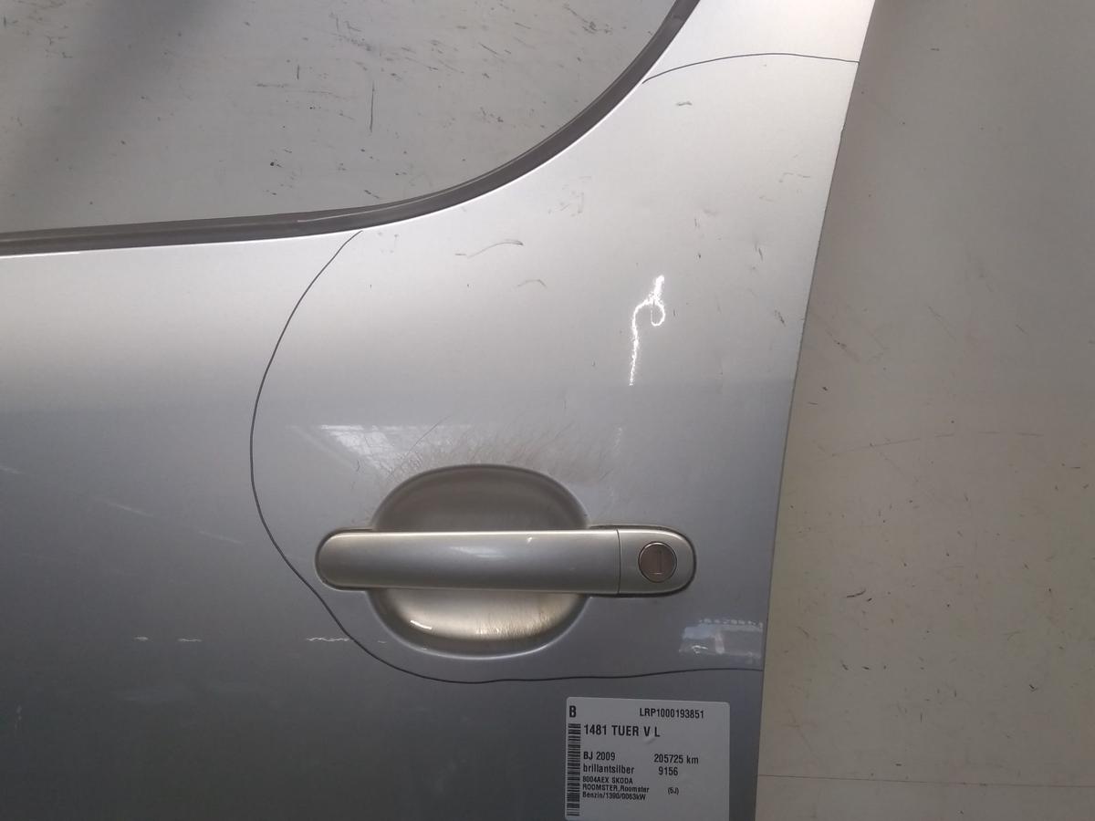 Skoda Roomster 5J Tür vorn links Fahrertür brillantsilber Bj.2009