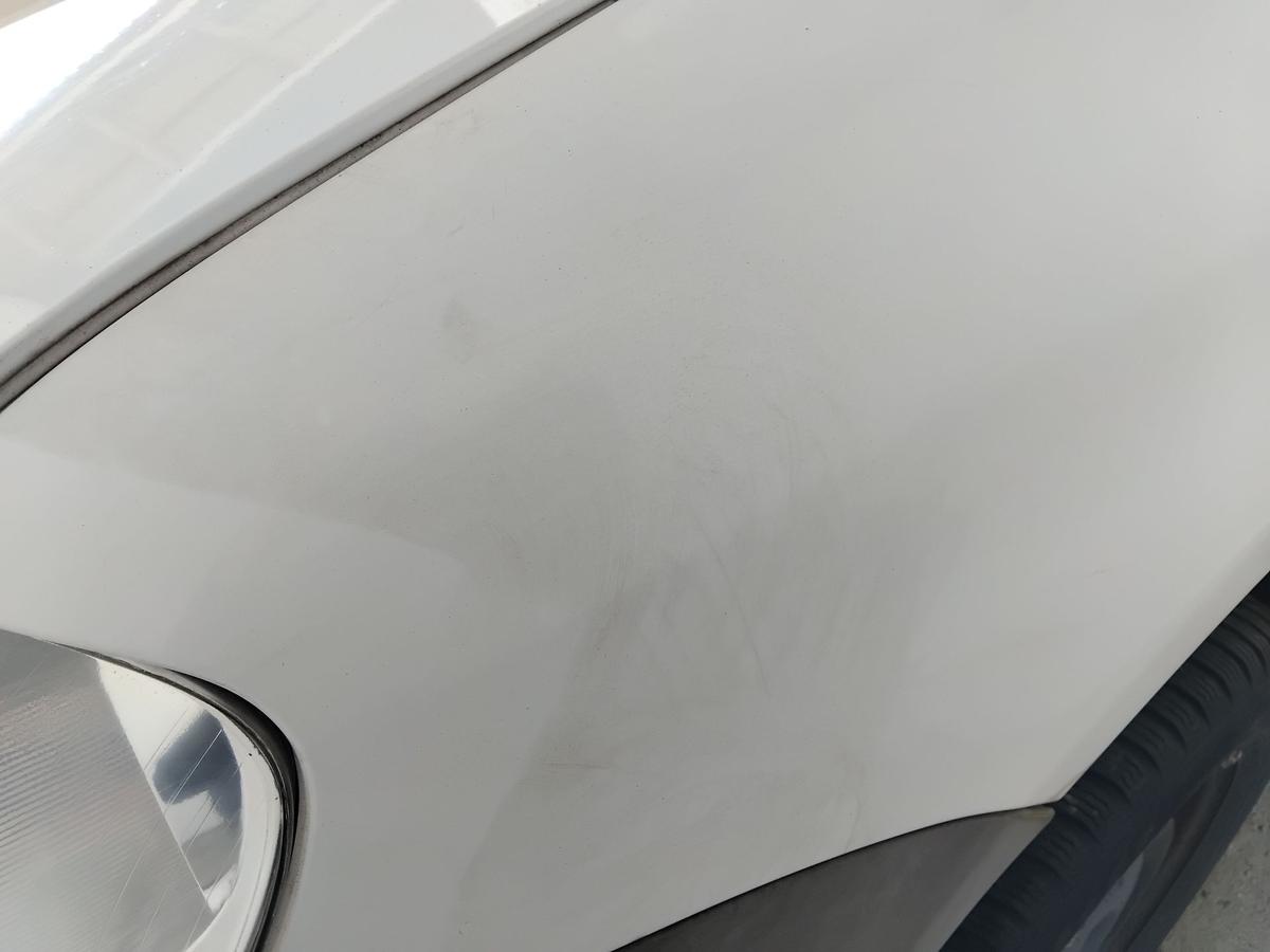 VW Caddy 2K original Kotfl&uuml;gel vorn links LB9A Candywei&szlig; BJ2005