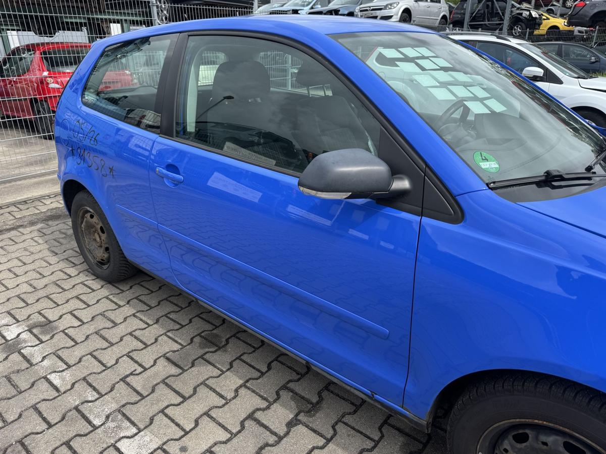 VW Polo 9N3 original T&uuml;r vorn rechts LA5F Summer Blue 3-T&uuml;rer Rohbau Bj.2008