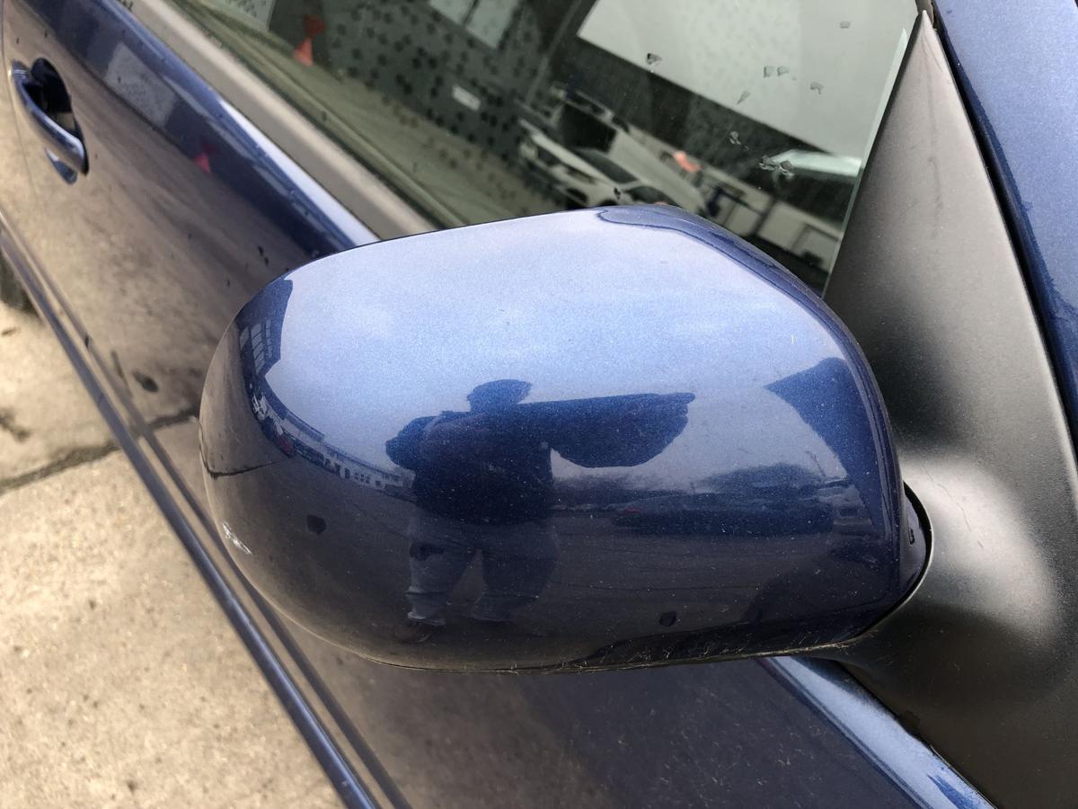 Skoda Fabia 6Y Combi Aussenspiegel rechts R&uuml;ckspigel elektrisch LF5Q Storm Blau