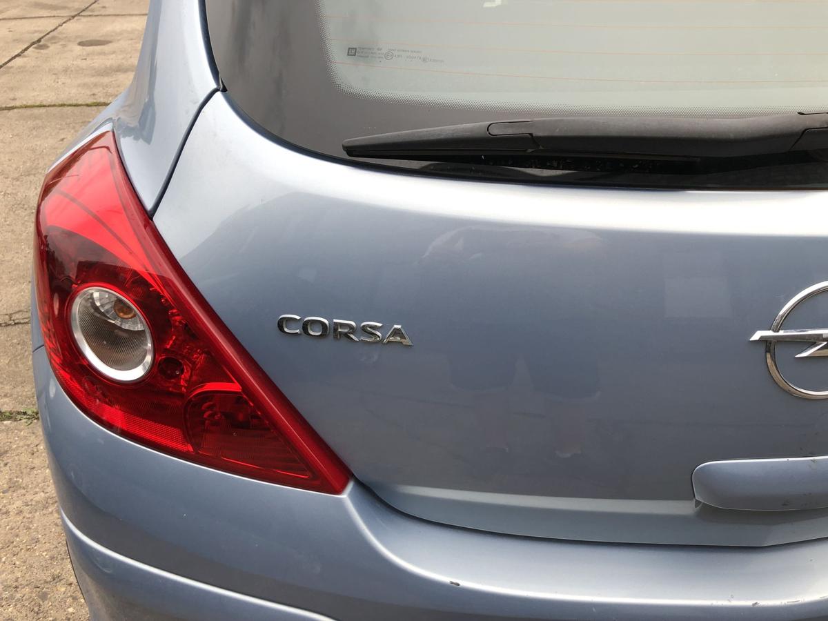 Opel Corsa D Heckklappe mit Heckscheibe 3 türig Kofferklappe Z21C Aeroblau