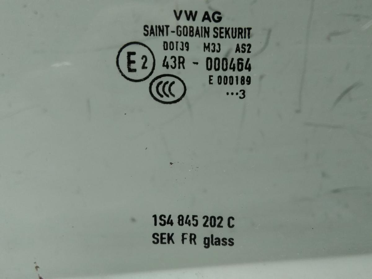 Skoda Citigo original T&uuml;rscheibe vorn rechts 5-t&uuml;rig gr&uuml;ncolor BJ2013