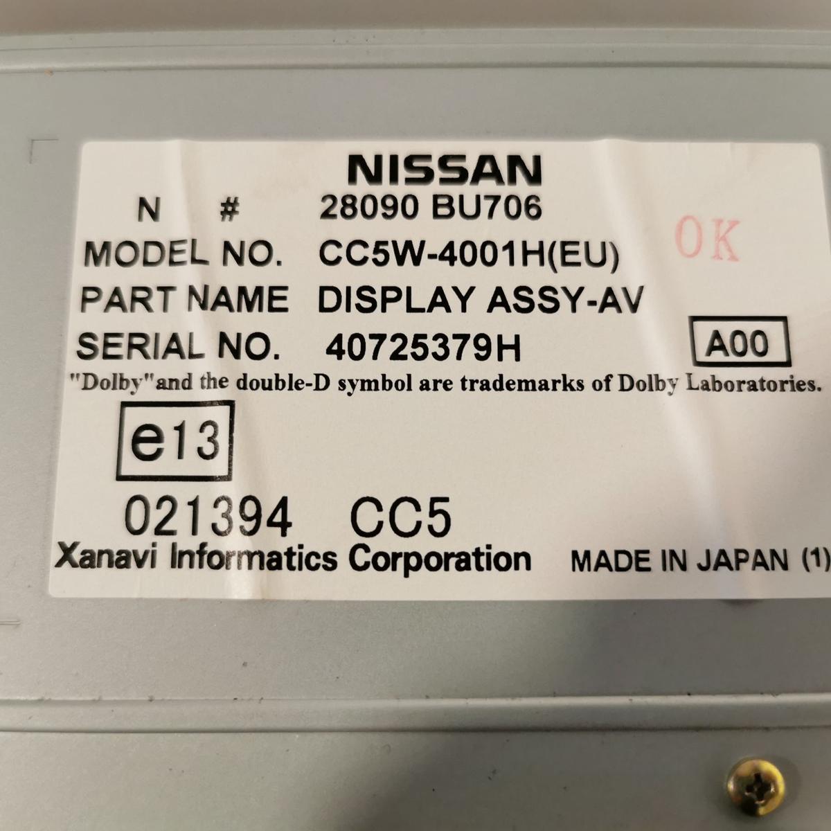 Nissan Almera Tino V10 Bildschirm Display Anzeige Bordcomputer