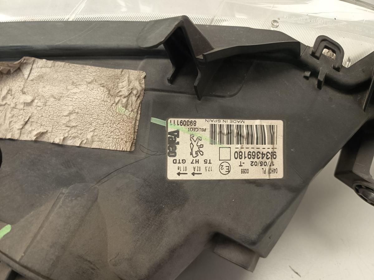 Peugeot 307 original Scheinwerfer links Halogen vor Facelift Baujahr 2002
