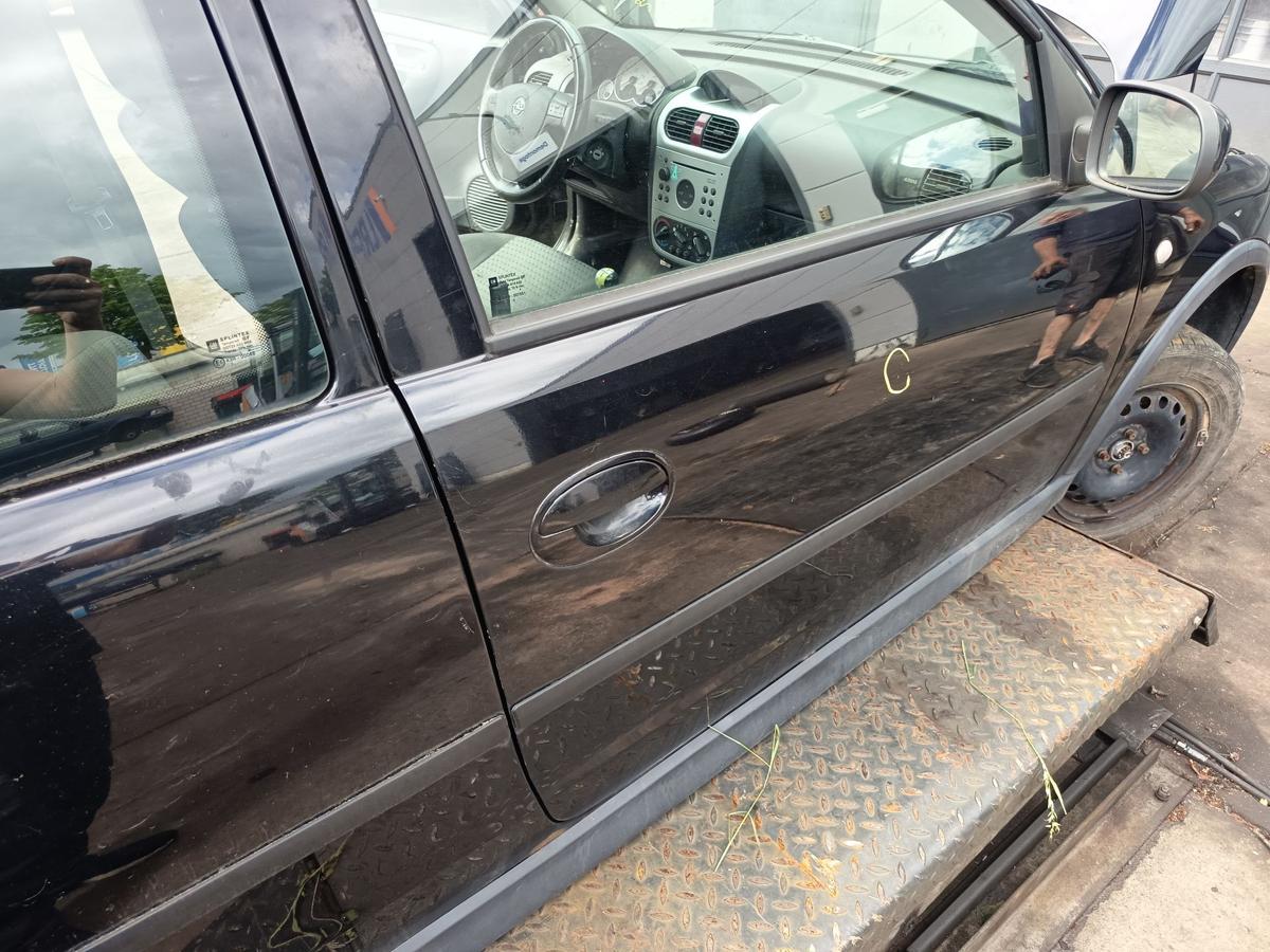 Opel Corsa C 3t&uuml;rig original T&uuml;r rechts Beifahrer Z20R Saphirschwarz Bj 2003