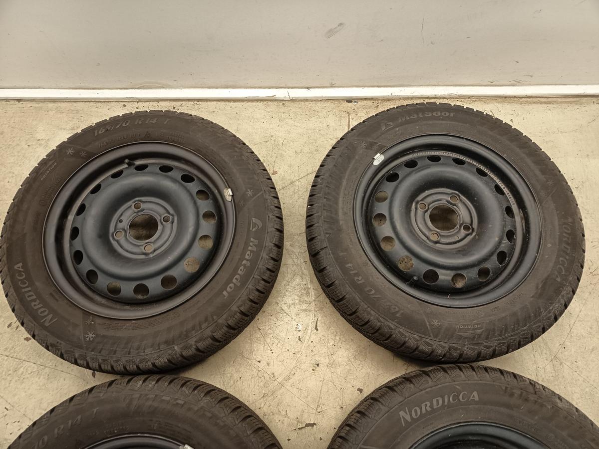 Nissan Micra K12 original Stahlfelgen mit Winterreifen 14 Zoll